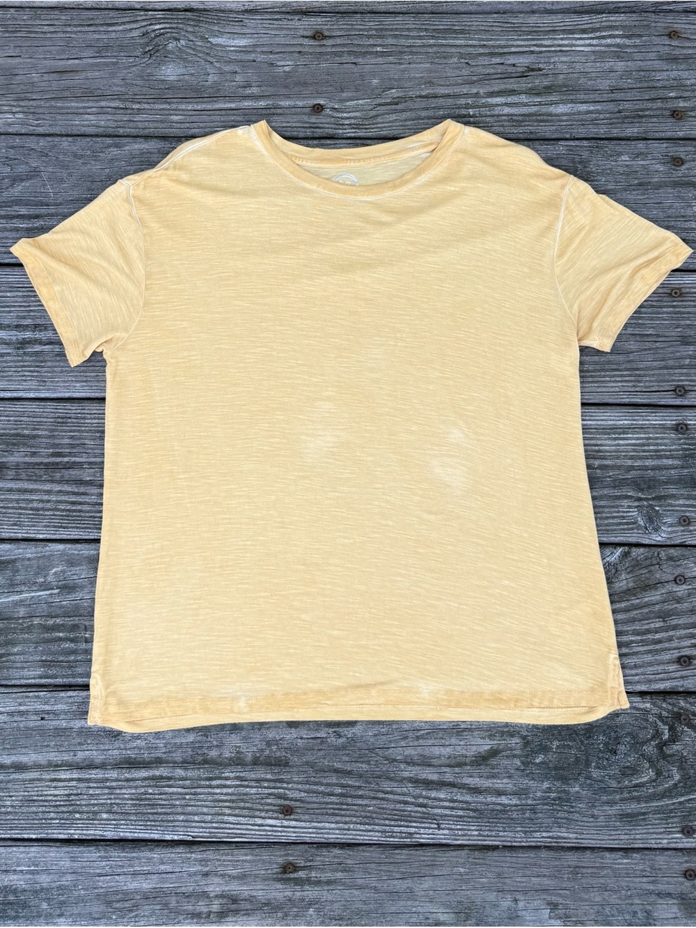 Maurices 24/7 Yellow Slub Knit Tee